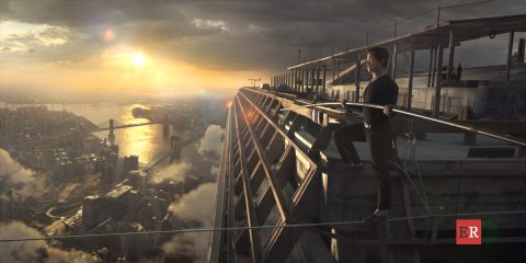 Philippe Petit (Joseph Gordon-Levitt) in TriStar Pictures' THE WALK.